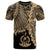 Vanuatu Polynesian Custom T Shirt Tribal Wave Tattoo Gold Unisex Gold - Polynesian Pride