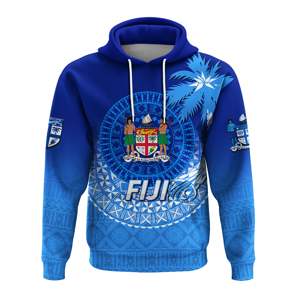 Fiji Tapa Tribal Coconut Tree Hoodie LT12 - Polynesian Pride