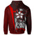 Fiji Polynesian Zip up Hoodie Red Turtle with Hook - Polynesian Pride