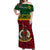 Vanuatu Dreamy Off Shoulder Long Dress Flag and Pattern Version 03 LT13 Long Dress Red - Polynesian Pride