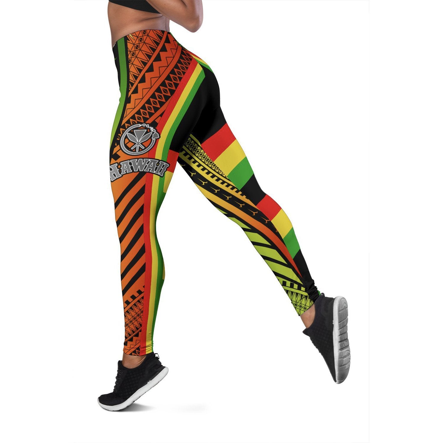 Hawaii Polynesian Women's Legging - Tribal Ornamental Reggae - Polynesian Pride