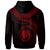 Nauru Polynesian Custom Zip up Hoodie Nauru Waves (Red) - Polynesian Pride