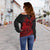 Hawaii Turtle With Hibiscus Tribal Red Women Off Shoulder Sweater - LT12 - Polynesian Pride