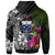 Samoa Custom Zip up Hoodie Turtle Plumeria Banana Leaf - Polynesian Pride