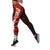 Yap Micronesia Legging - Coat Of Arm With Hibiscus Red - Polynesian Pride