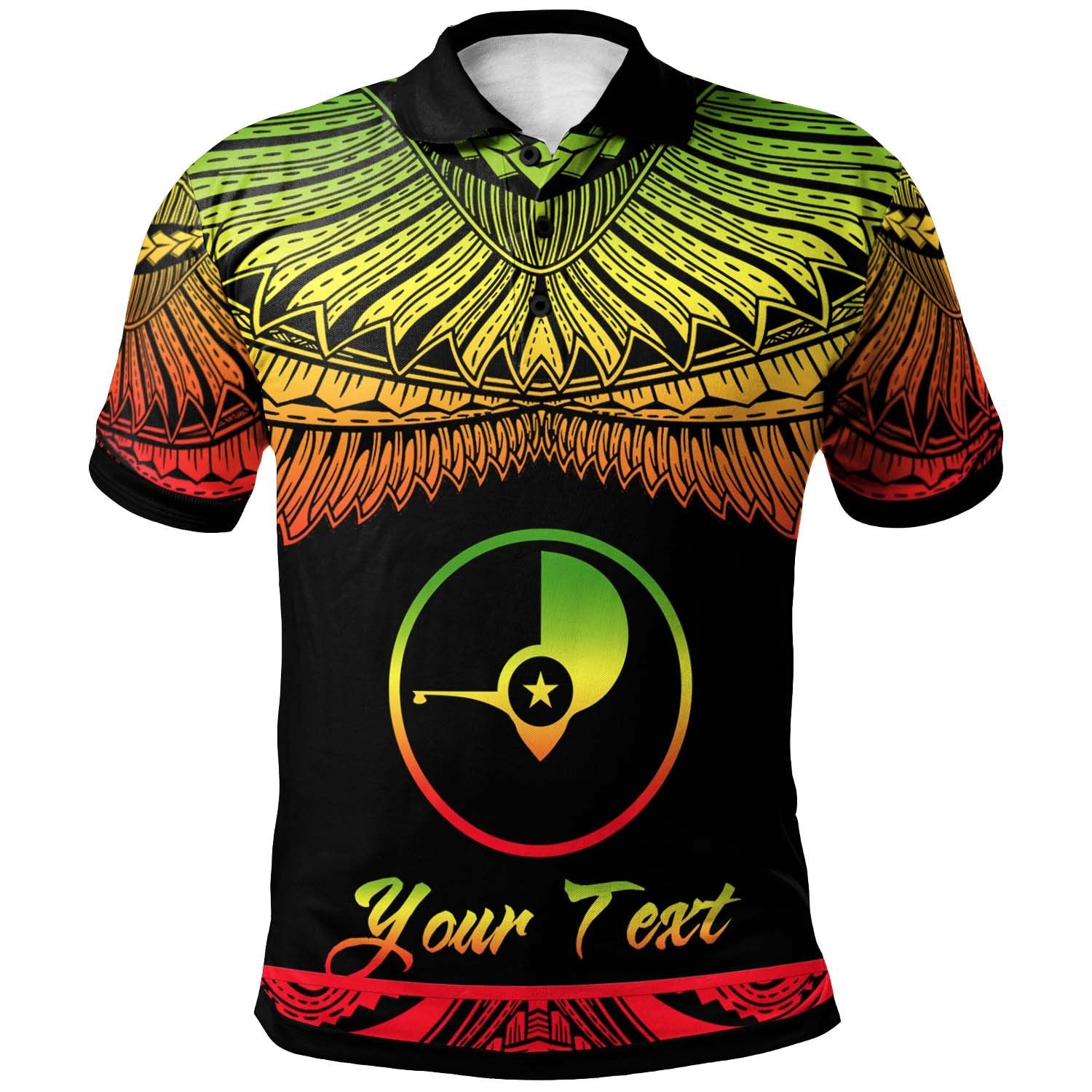 Yap Custom Polo Shirt Polynesian Tattoo Reggae Version Unisex Reggae - Polynesian Pride