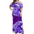 Custom Polynesian Couple Outfits Matching Purple Polynesian Tribal Turtle and Hibiscus Dress and Hawaiian Shirt LT13 - Polynesian Pride