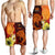 Papua New Guinea Men's Shorts - Tribal Tuna Fish Orange - Polynesian Pride