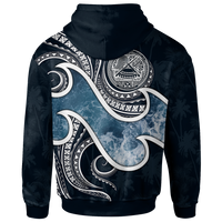 American Samoa Polynesian Hoodie Ocean Style - Polynesian Pride