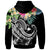 Papua New Guinea Polynesian Hoodie Summer Plumeria (Black) - Polynesian Pride