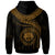 Federated States of Micronesia Polynesian Custom Zip up Hoodie FSM Waves (Golden) - Polynesian Pride