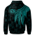 Polynesian Hawaii Zip up Hoodie Polynesian Wings (Turquoise) - Polynesian Pride