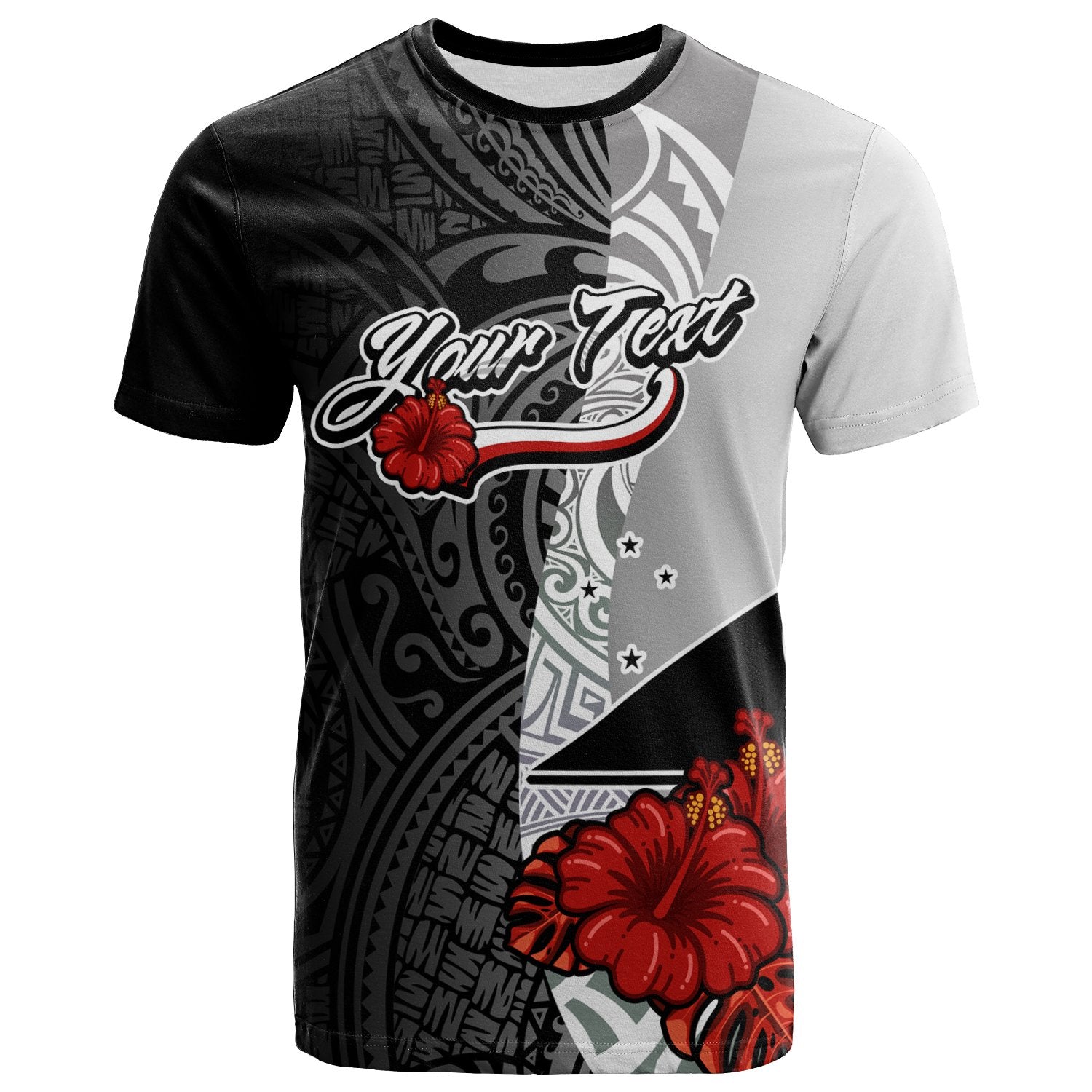 Tokelau Polynesian Custom T Shirt Coat of Arms With Hibiscus White Unisex Art - Polynesian Pride