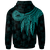 American Samoa Custom Zip up Hoodie Polynesian Wings (Turquoise) - Polynesian Pride