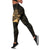 Tokelau Polynesian Women's Leggings - Gold Pineapple Black - Polynesian Pride