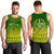 Cook Islands Turtle With Tribal Men Tank Top - LT12 Green - Polynesian Pride