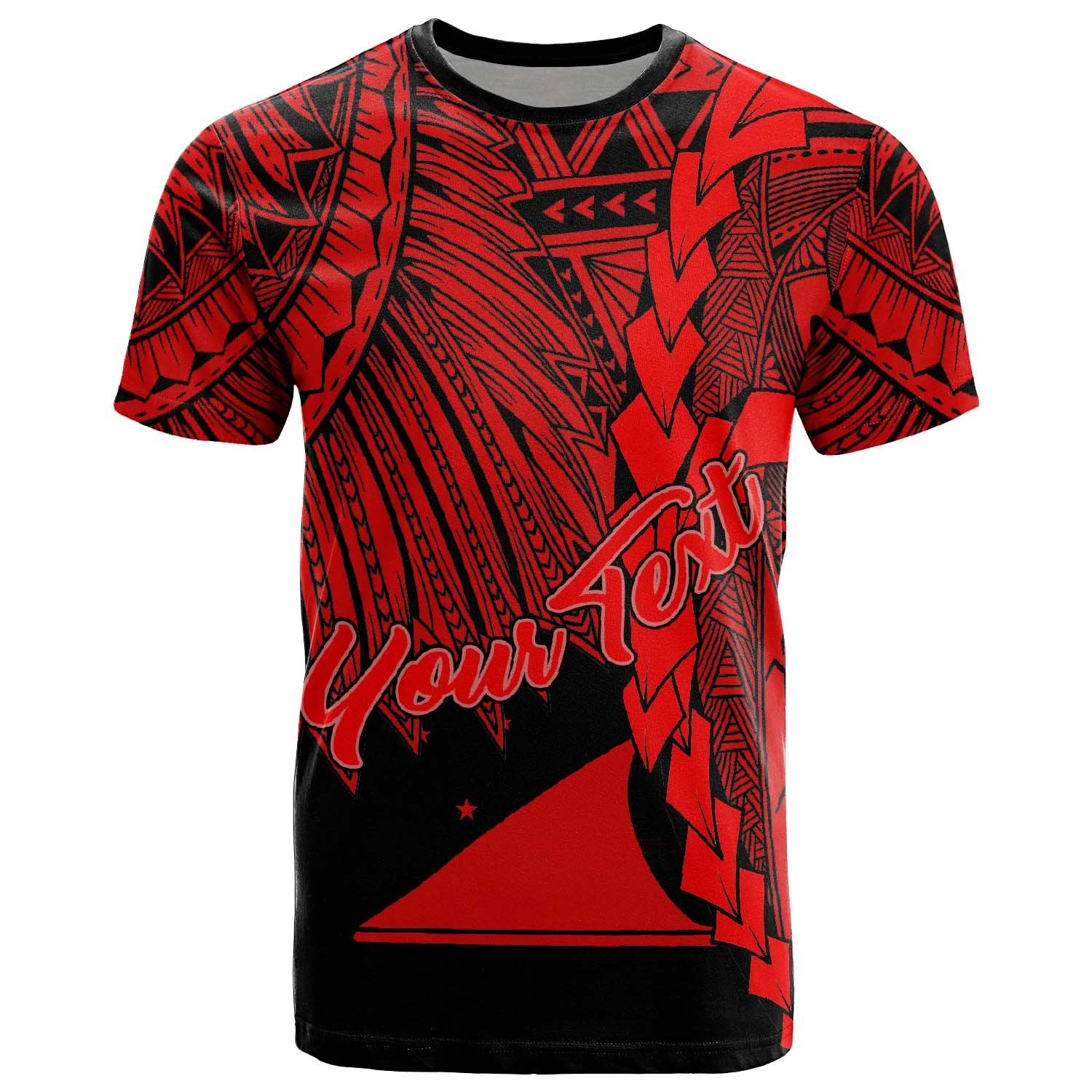 Tokelau Polynesian Custom T Shirt Tribal Wave Tattoo Red Unisex Red - Polynesian Pride