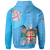 Fiji Custom Zip up Hoodie Fiji Flag - Polynesian Pride