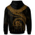 Tuvalu Polynesian Custom Zip up Hoodie Tuvalu Waves (Golden) - Polynesian Pride