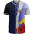 Tokelau Polynesian Custom Personalised Baseball Shirt - Coat Of Arm With Hibiscus Blue Unisex Blue - Polynesian Pride