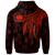 Samoa Zip up Hoodie Polynesian Wings (Red) - Polynesian Pride