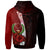 Pohnpei Micronesia Zip up Hoodie Coat of Arm With Hibiscus - Polynesian Pride