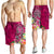 Tahiti Men's Shorts - Turtle Plumeria (Pink) - Polynesian Pride