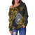 American Samoa Women's Off Shoulder Sweaters - Abstract Style - Polynesian Pride