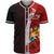 Tonga Polynesian Custom Personalised Baseball Shirt - Coat Of Arm With Hibiscus Unisex Red - Polynesian Pride