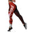 Yap Micronesia Custom Personalised Legging - Coat Of Arm With Hibiscus Red - Polynesian Pride