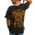 Tahiti Polynesian T Shirt Vintage Polynesian Turtle (Golden) - Polynesian Pride