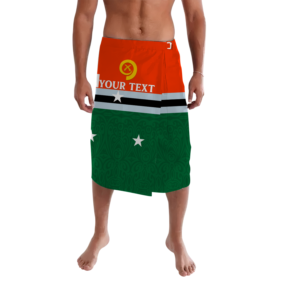 Custom Penama Vanuatu Province Lavalava Flag Style LT12 Lavalava Black - Polynesian Pride