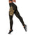 Guam Polynesian Women's Leggings - Gold Pineapple Black - Polynesian Pride