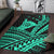 Hawaii Shaka Polynesian Tribal Turquoise Area Rug - LT12 - Polynesian Pride