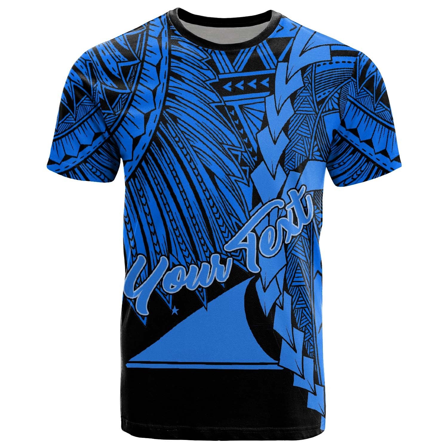 Tokelau Polynesian Custom T Shirt Tribal Wave Tattoo Blue Unisex Blue - Polynesian Pride