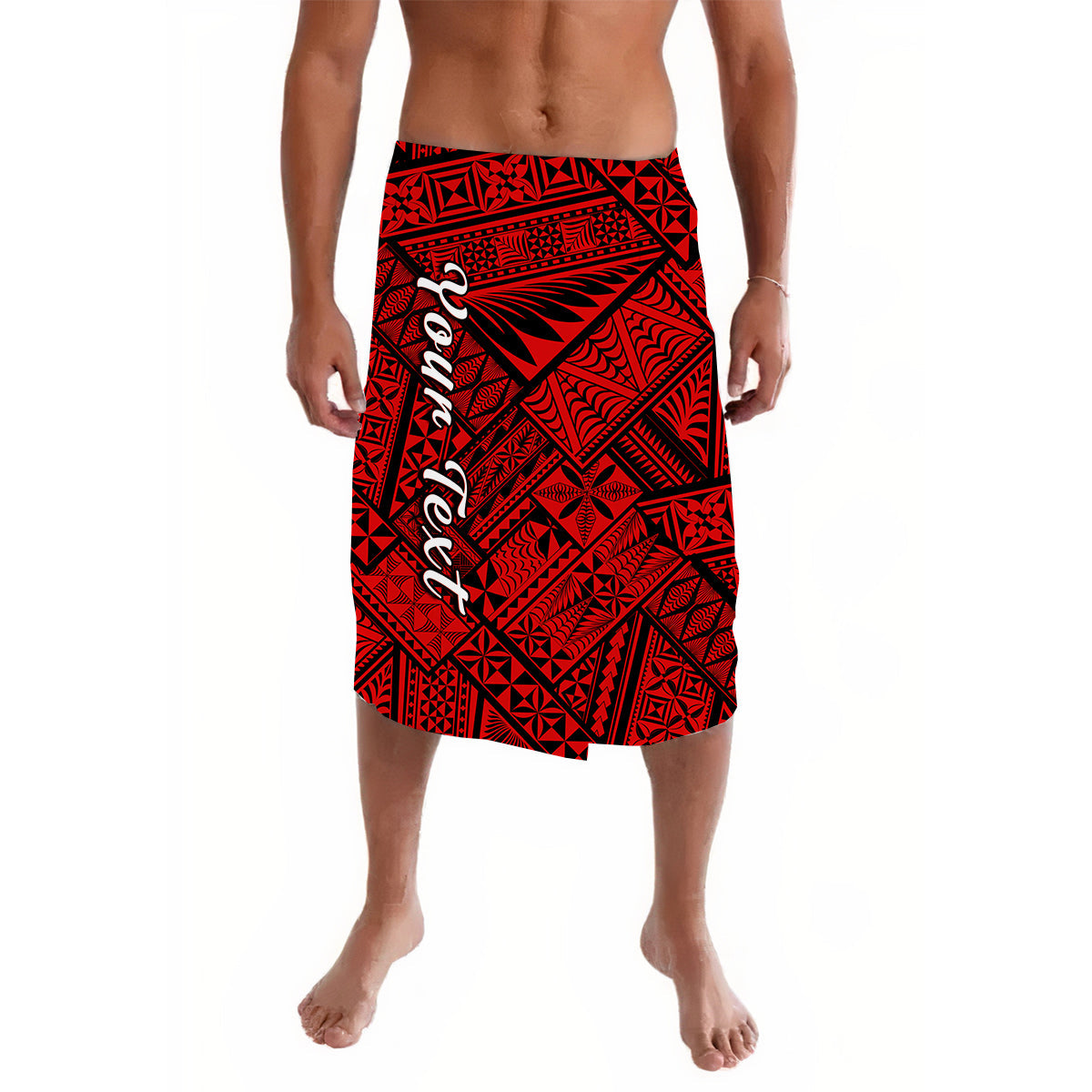 Custom Polynesia Lavalava Ngatu Tonga Pattern Special Red LT13 Red - Polynesian Pride