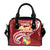 Tonga Shoulder Handbag - Tonga Coat Of Arms With Polynesian Patterns - Polynesian Pride