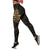 Fiji Polynesian Women's Leggings - Gold Pineapple Black - Polynesian Pride