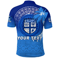 Custom Fiji Tapa Tribal Coconut Tree Polo Shirt LT12 - Polynesian Pride