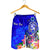 Tonga Custom Personalised Men's Shorts - Turtle Plumeria (BLUE) - Polynesian Pride