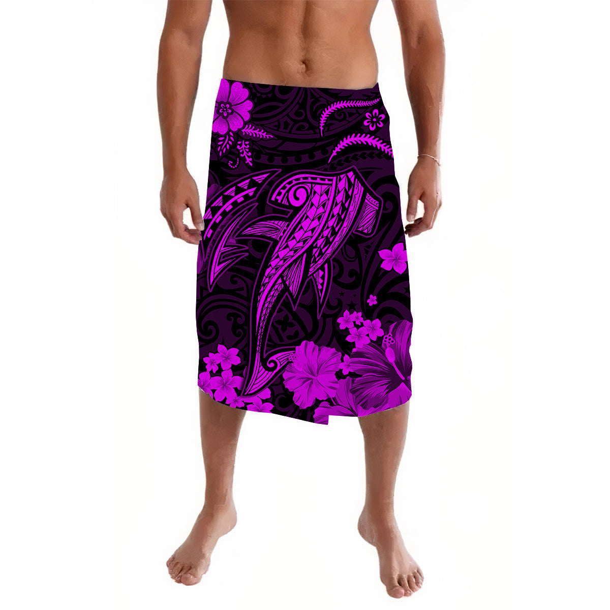 Hawaii Lavalava Polynesian Purple Shark LT13 Purple - Polynesian Pride