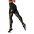 Yap Micronesia Women's Legging - Gold Tribal Wave Black - Polynesian Pride