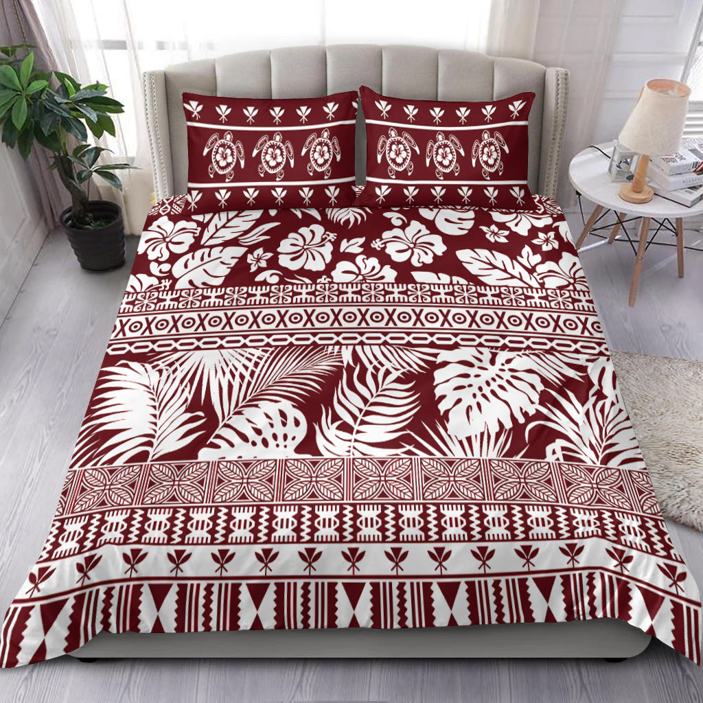 Hawaii Bedding Set Pattern Version Special Red LT13 Red - Polynesian Pride