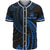 Vanuatu Polynesian Custom Personalised Baseball Shirt - Blue Tribal Wave Unisex Blue - Polynesian Pride