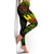 Hawaii Leggings - Hi Hawaii Polynesian Pattern Reggae Black - Polynesian Pride