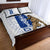 Guam Quilt Bed Set - Chamorro With Puntan Blue Color - Polynesian Pride