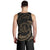 Palau Polynesian Men's Tank Top - Gold Tribal Wave - Polynesian Pride