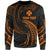 Wallis And Futuna Polynesian Custom Personalised Sweater - Orange Tribal Wave Unisex Orange - Polynesian Pride