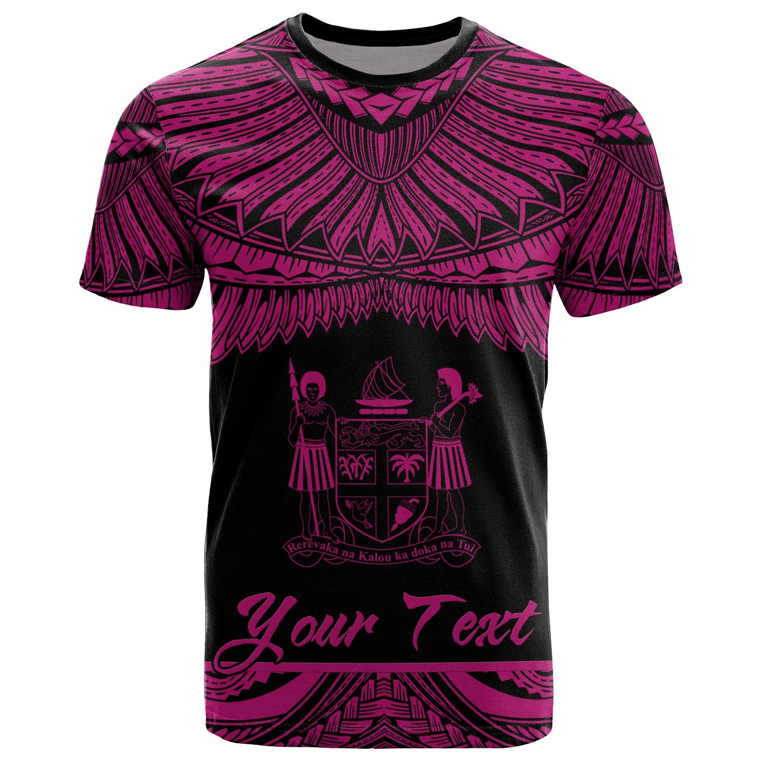 Fiji Polynesian Custom T Shirt Fijian Pride Pink Version Unisex Pink - Polynesian Pride