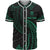 Tuvalu Polynesian Custom Personalised Baseball Shirt - Green Tribal Wave Unisex Green - Polynesian Pride